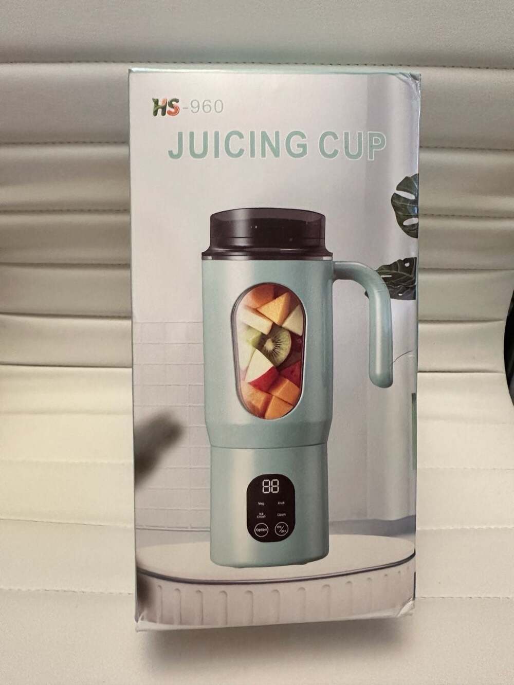 Portable Juicing Cup Electric Blender Bottle with Digital Display 580ml Pink